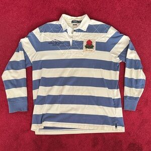 Polo Ralph Lauren men Classic fit XL Blue and White Striped Jersey